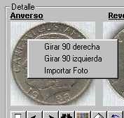 Men&uacute; PopUp en Vista de Monedas Registradas